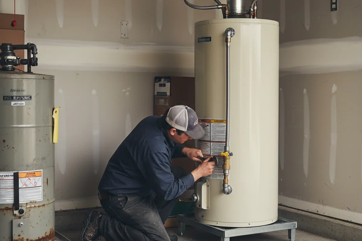 Water heater and shutoff valve replacement in San Jacinto